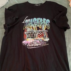Missguided oversized graphic tee